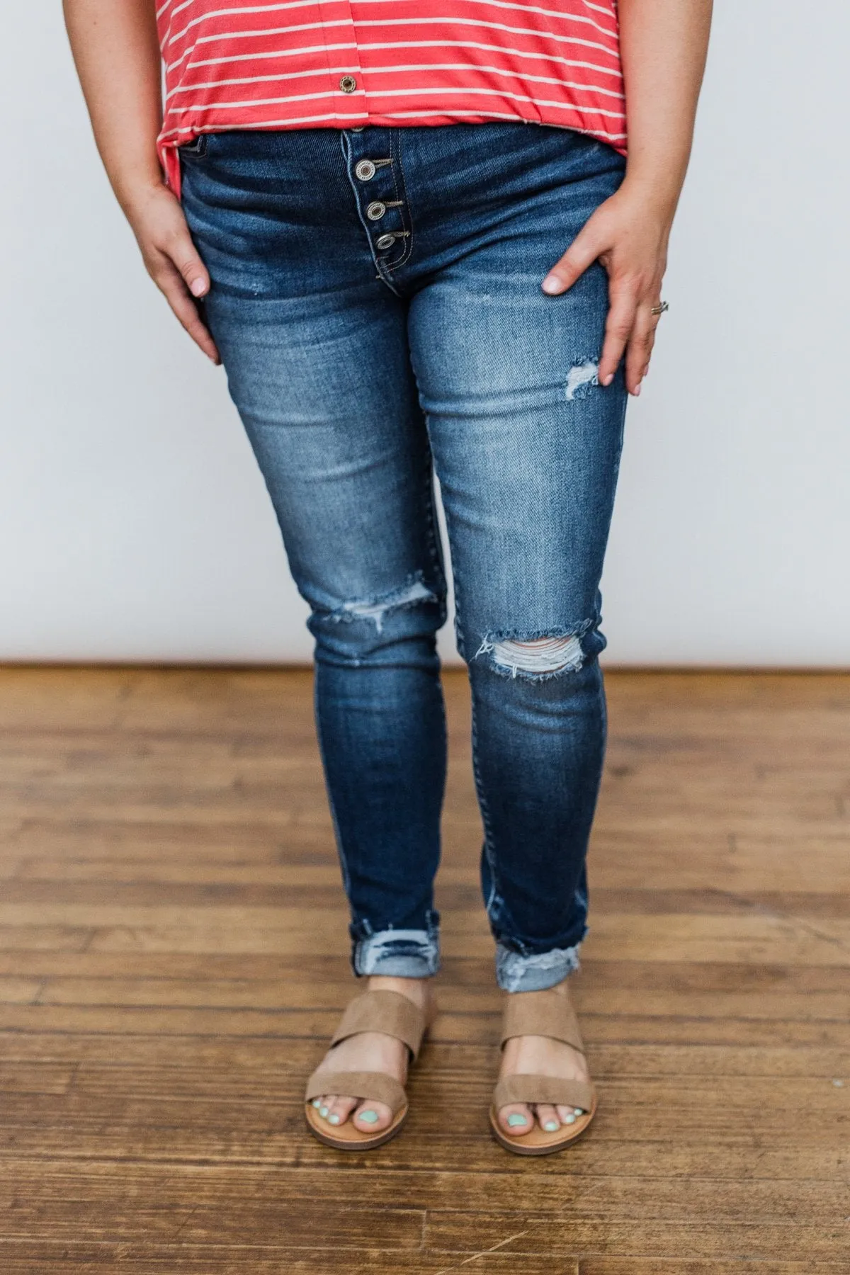 Button Fly Jeans in Melanie Wash from KanCan