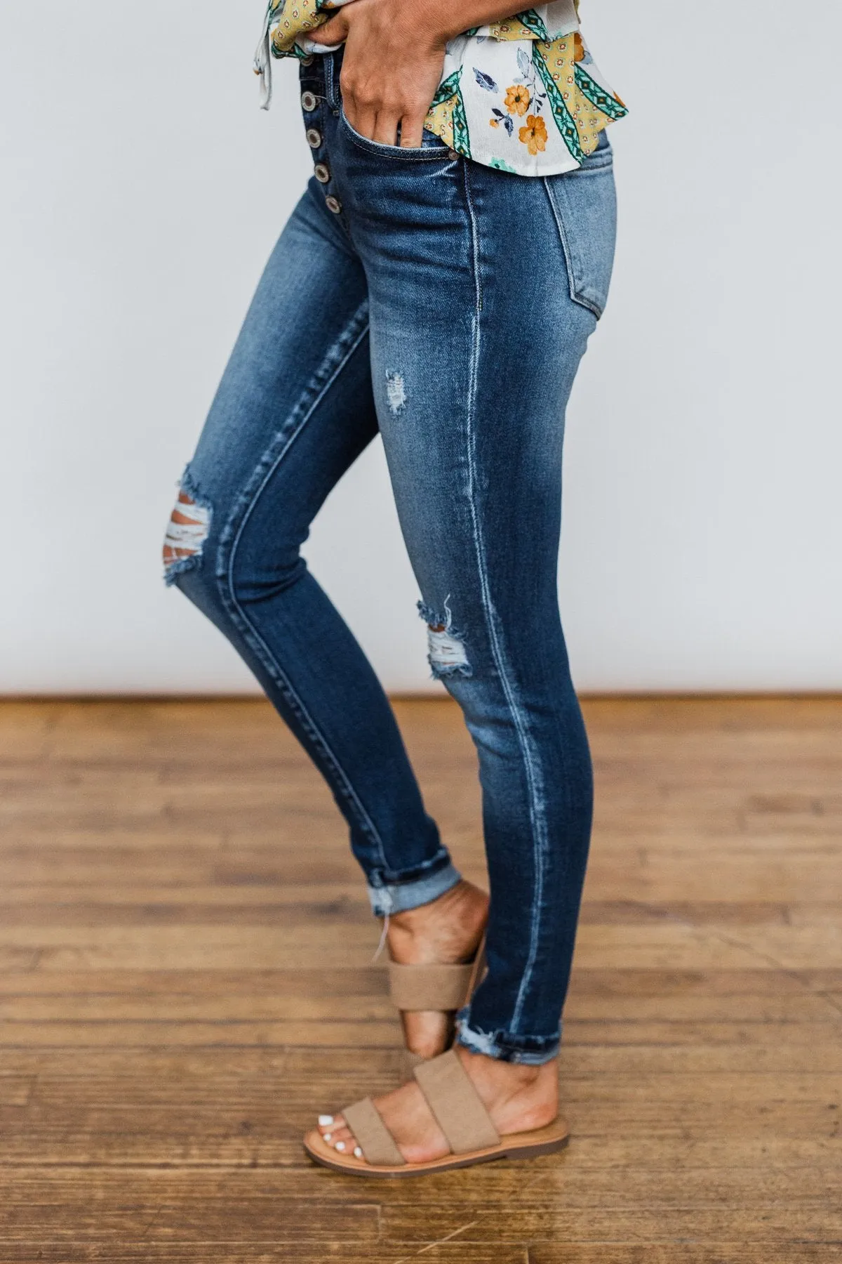 Button Fly Jeans in Melanie Wash from KanCan