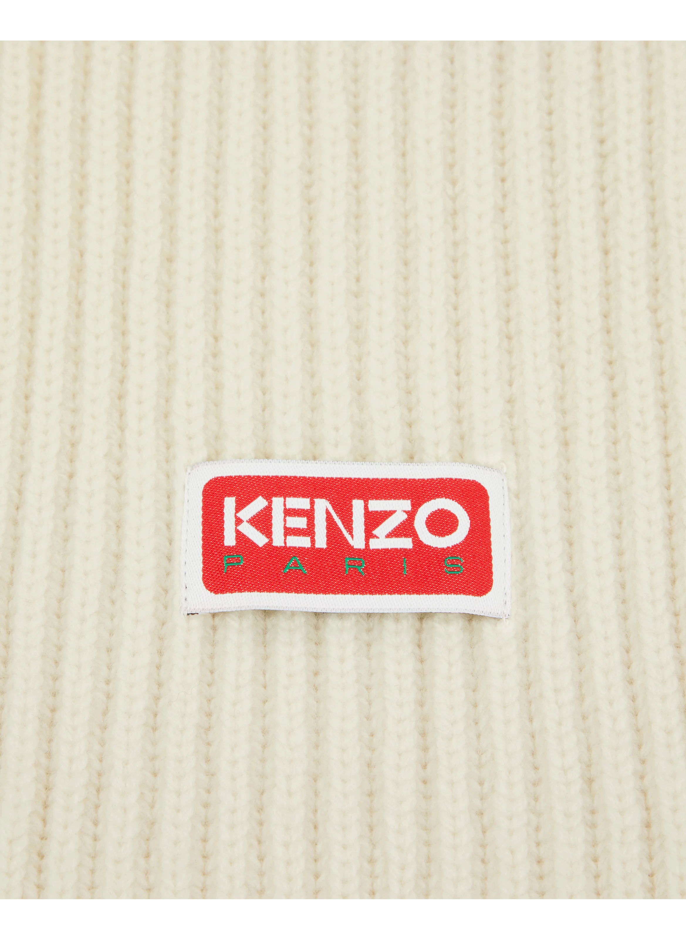 KENZO Organic Wool Scarf White