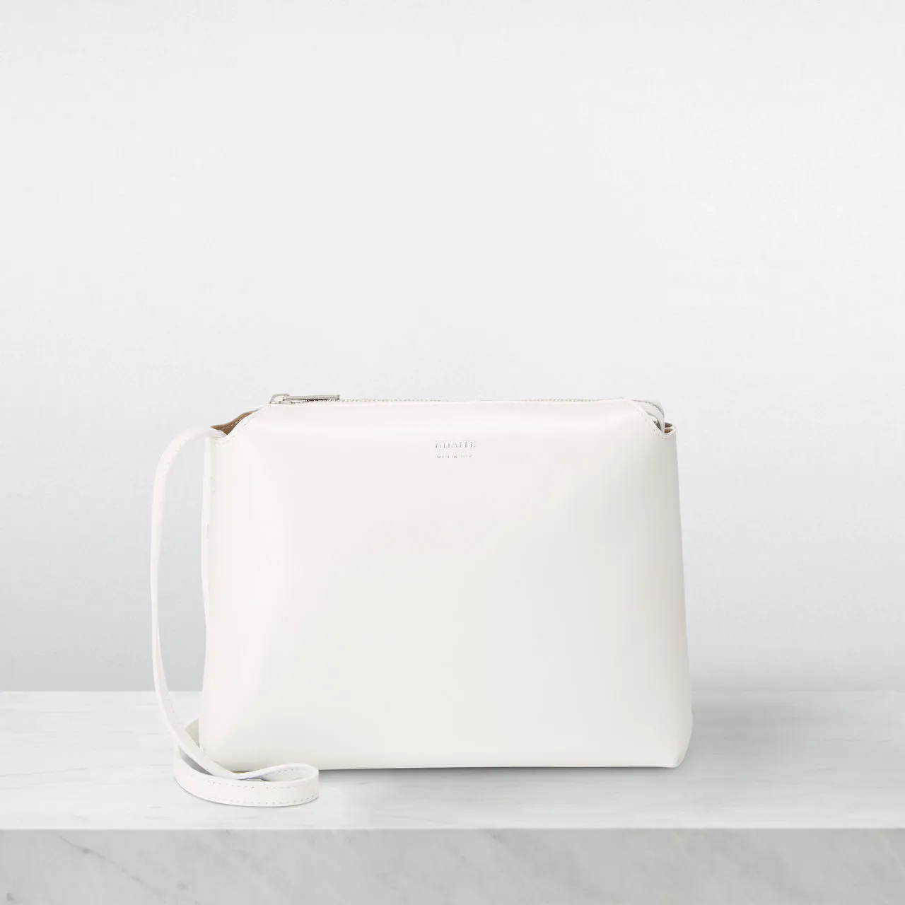 KHAITE Lina Medium Crossbody Bag in Optic White for Women