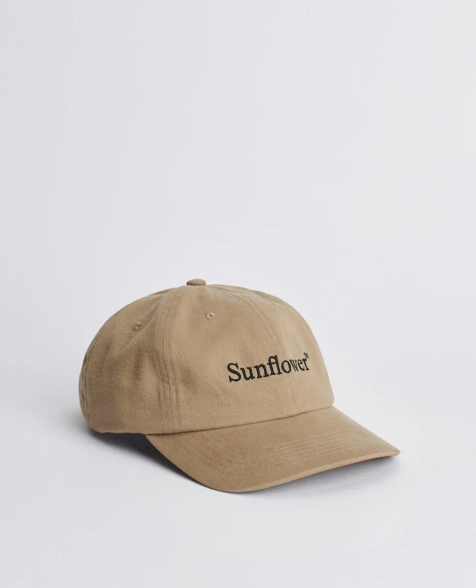 Sunflower Embroidered Dad Hat in Khaki