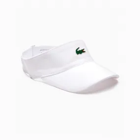LACOSTE SPORT TENNIS VISOR IN PLAIN PIQU WHITE - RK3592