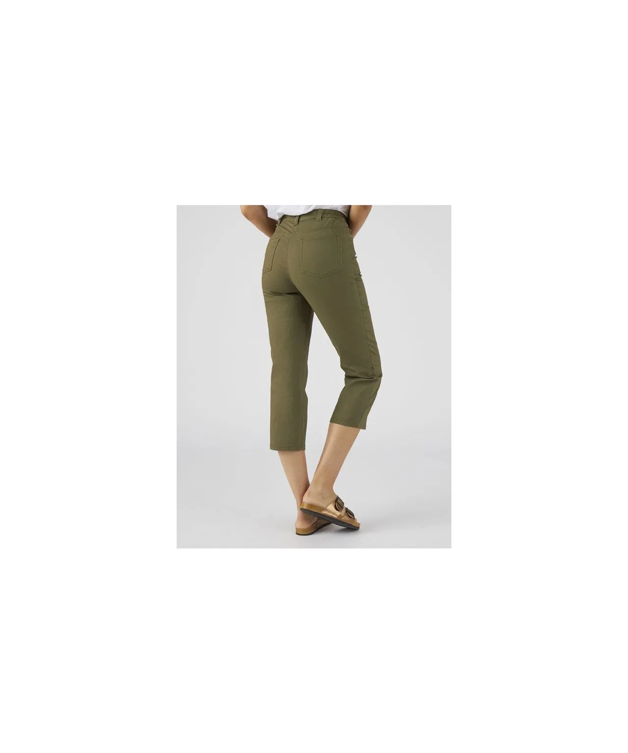 Women's Cotton Stretch Cropped Pants