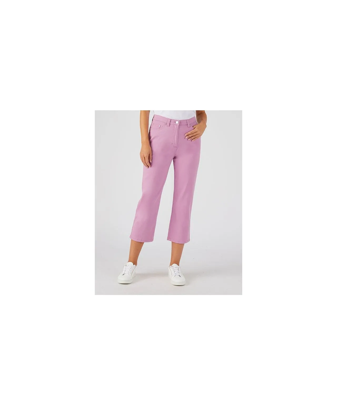 Women's Cotton Stretch Cropped Pants