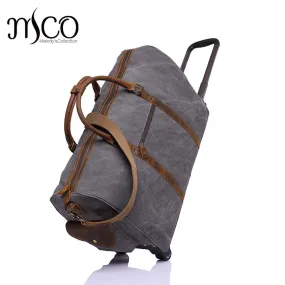 Large Weekend Travel Tote Duffel Bags Men Luggage Bags Carry On Travel Bags Men Canvas Leather