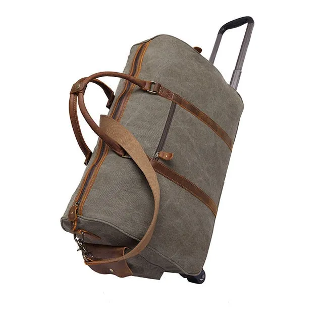 Large Weekend Travel Tote Duffel Bags Men Luggage Bags Carry On Travel Bags Men Canvas Leather