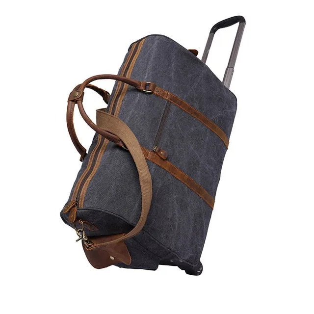 Large Weekend Travel Tote Duffel Bags Men Luggage Bags Carry On Travel Bags Men Canvas Leather