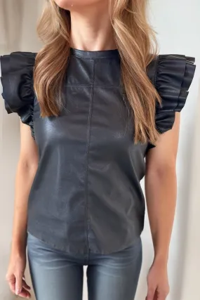 Distressed Leather Top - Shipping on 3/8