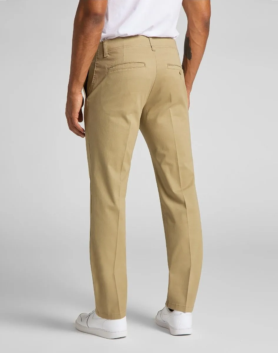 Slim Stretch Chino Trousers by Lee Extreme Motion in Taupe