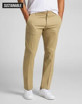 Slim Stretch Chino Trousers by Lee Extreme Motion in Taupe