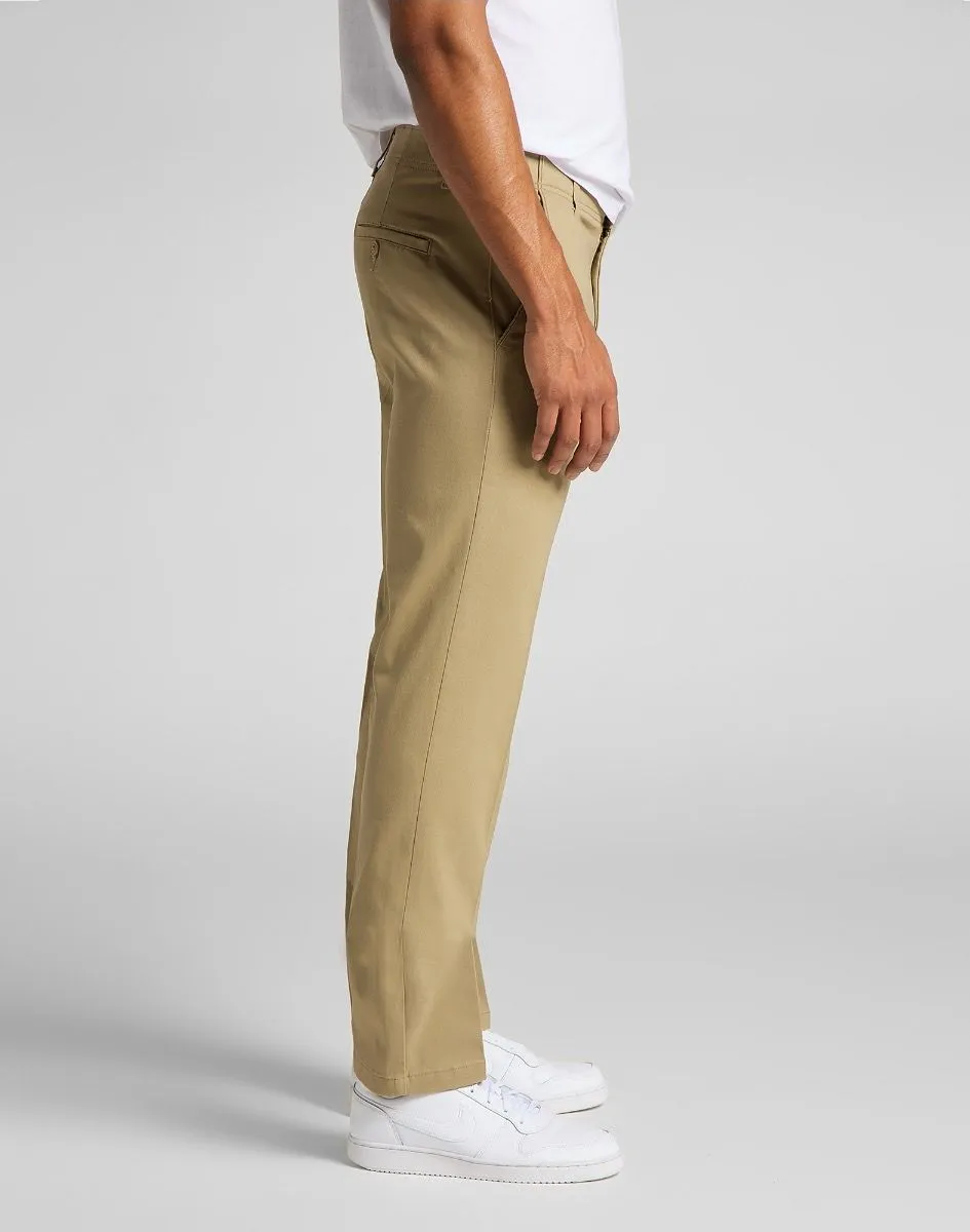 Slim Stretch Chino Trousers by Lee Extreme Motion in Taupe