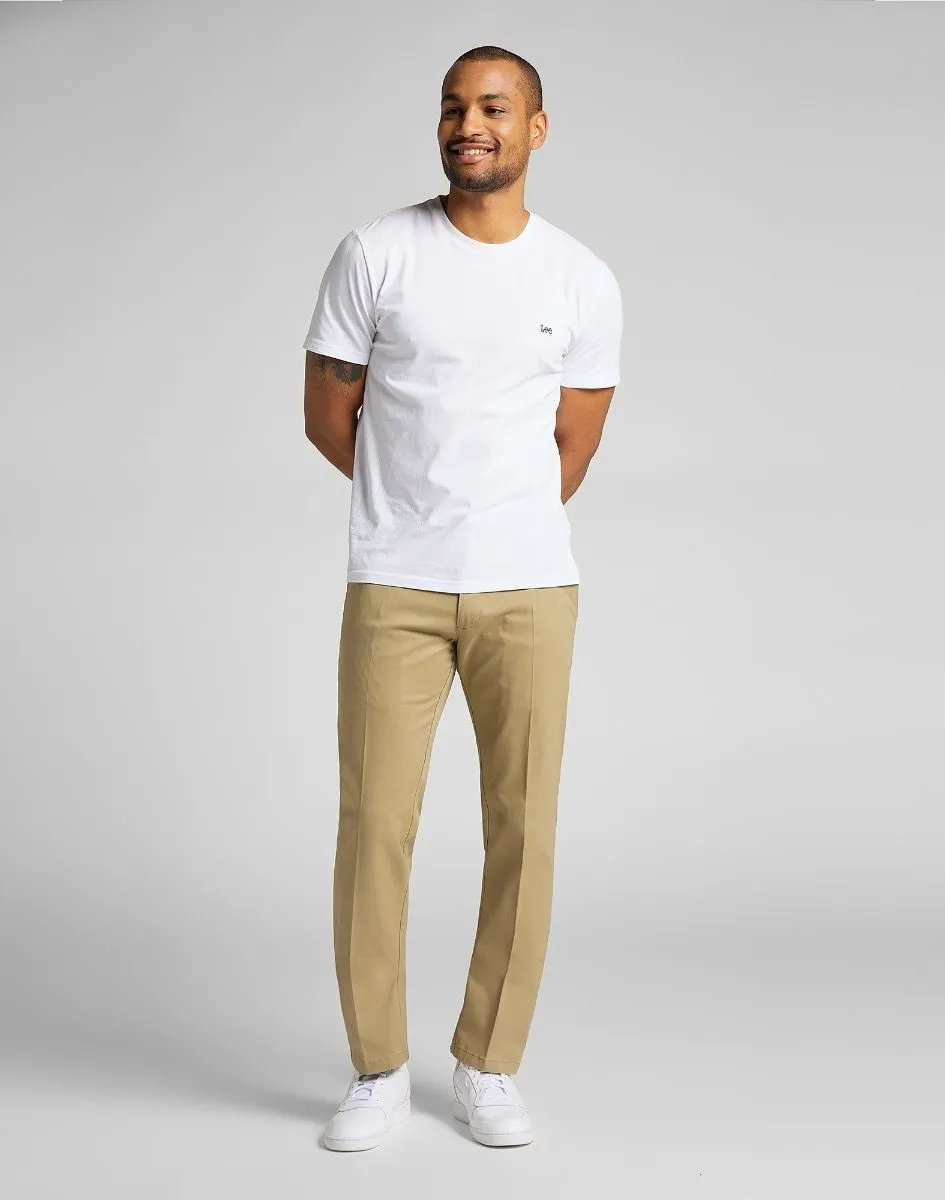 Slim Stretch Chino Trousers by Lee Extreme Motion in Taupe