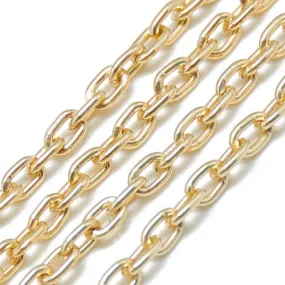 Light Gold Aluminium Oval Cable Chain