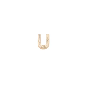 Liu Jo Metallic Letter Charm with Rhinestones U