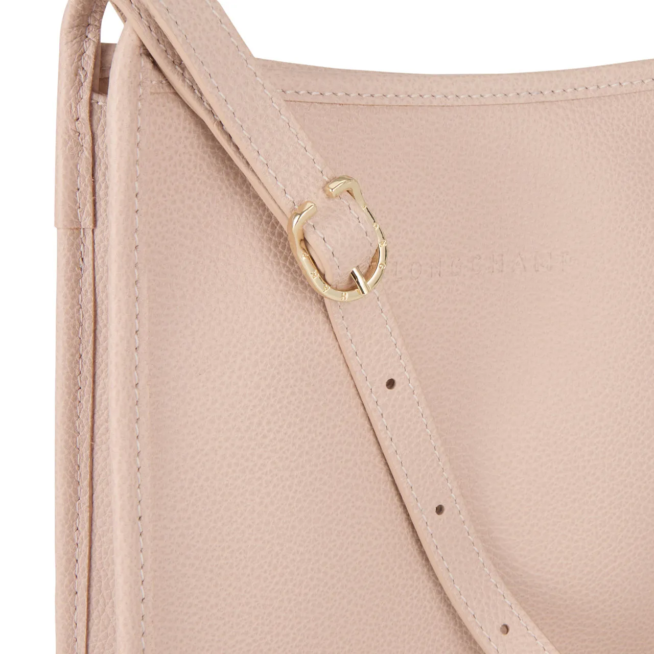 LONGCHAMP Sustainable Le Foulonné Small Crossbody Bag in Nude