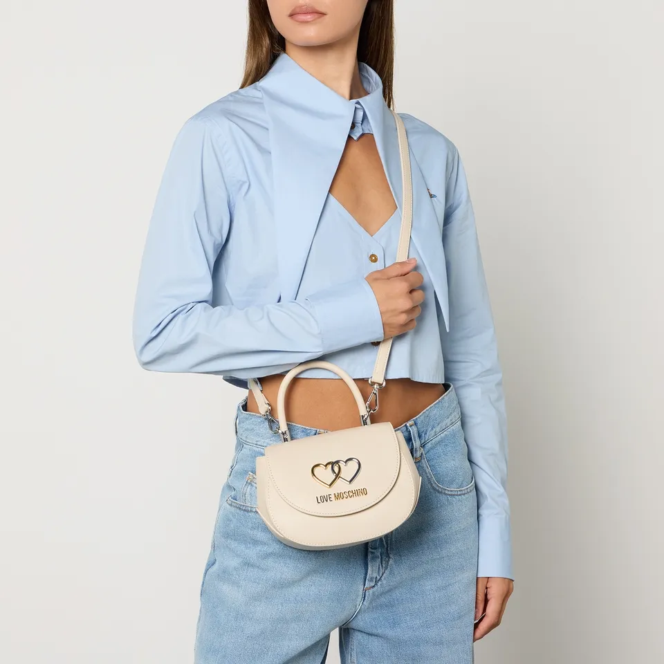 Love Moschino Leather Crossbody Bag with Twin Logo