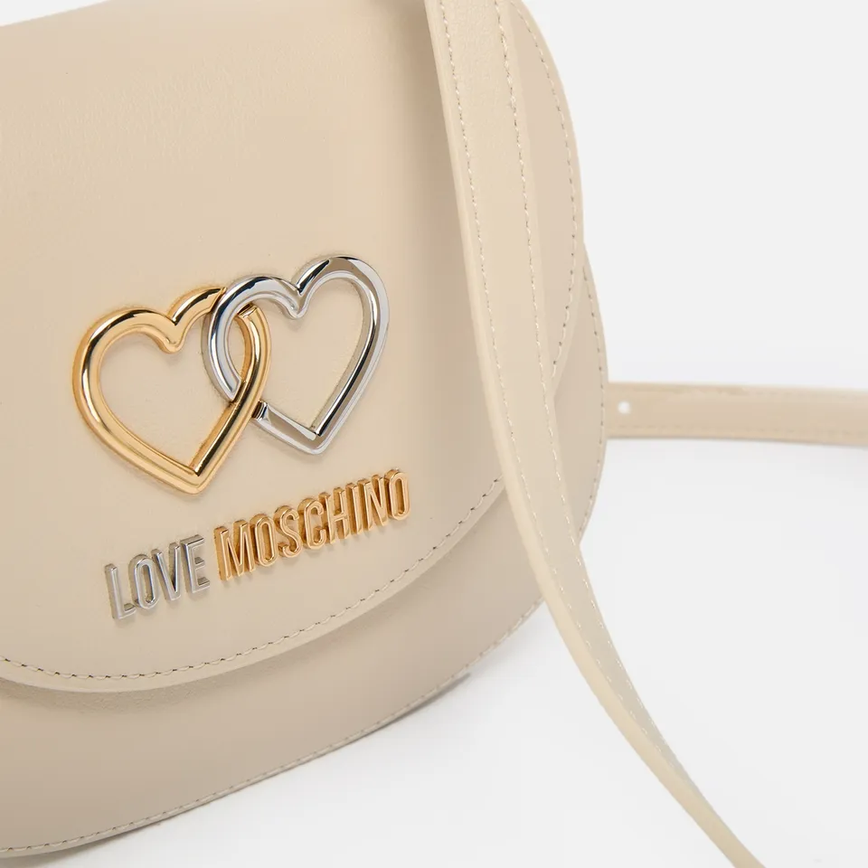 Love Moschino Leather Crossbody Bag with Twin Logo