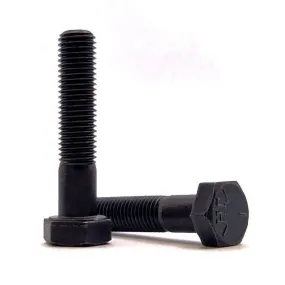 M10 x 1.25mm x 55mm Fine Pitch Hexagon Bolts (DIN 960) - Steel 8.8 Self Colour