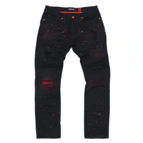 M1924 Makobi Black Biker Jeans