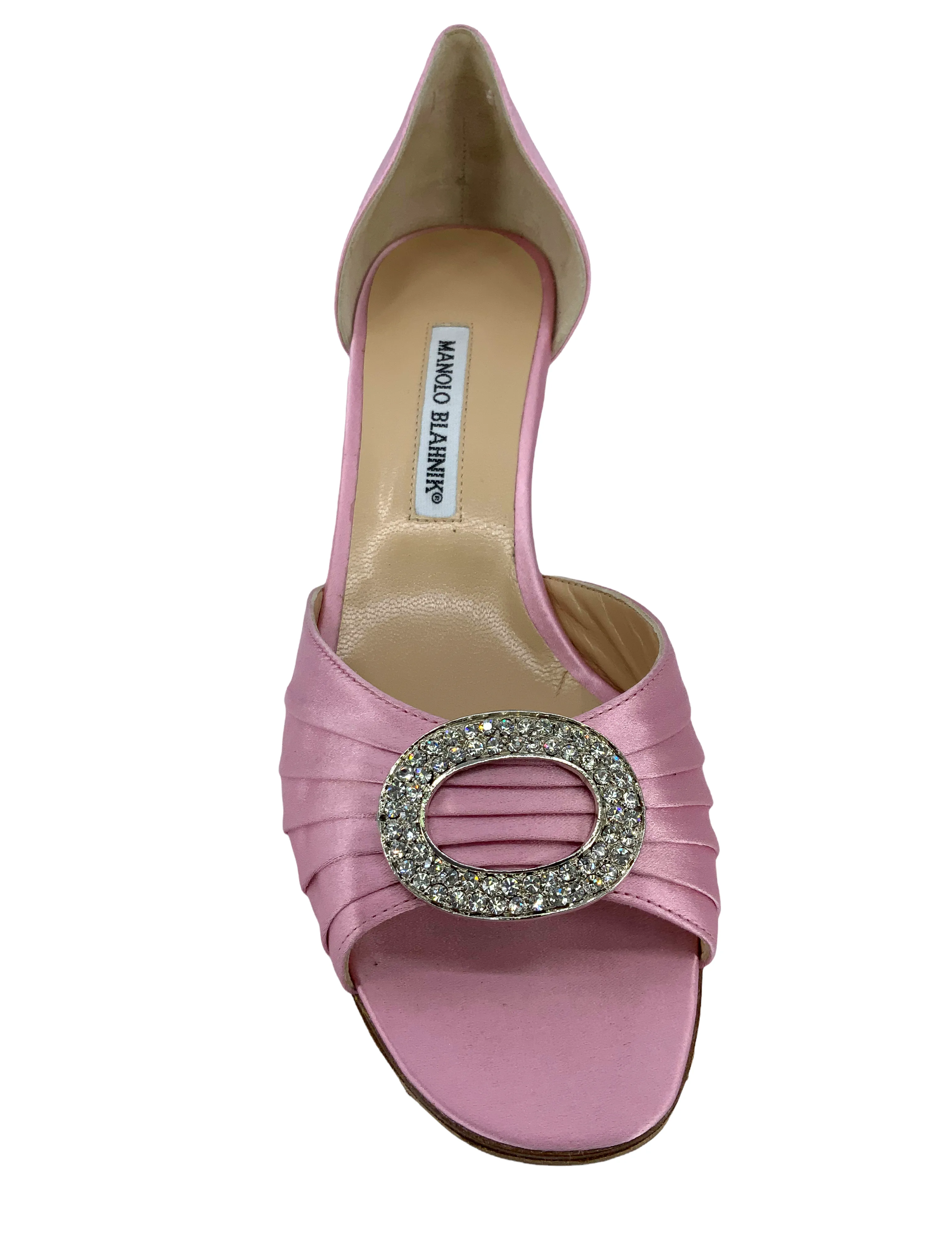 Manolo Blahnik Sedaraby Satin d'Orsay Pumps Size 10.5