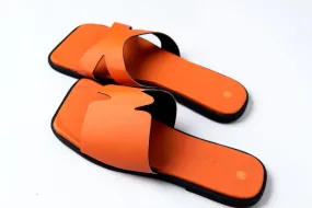 Orange Leather Maxine Sandal