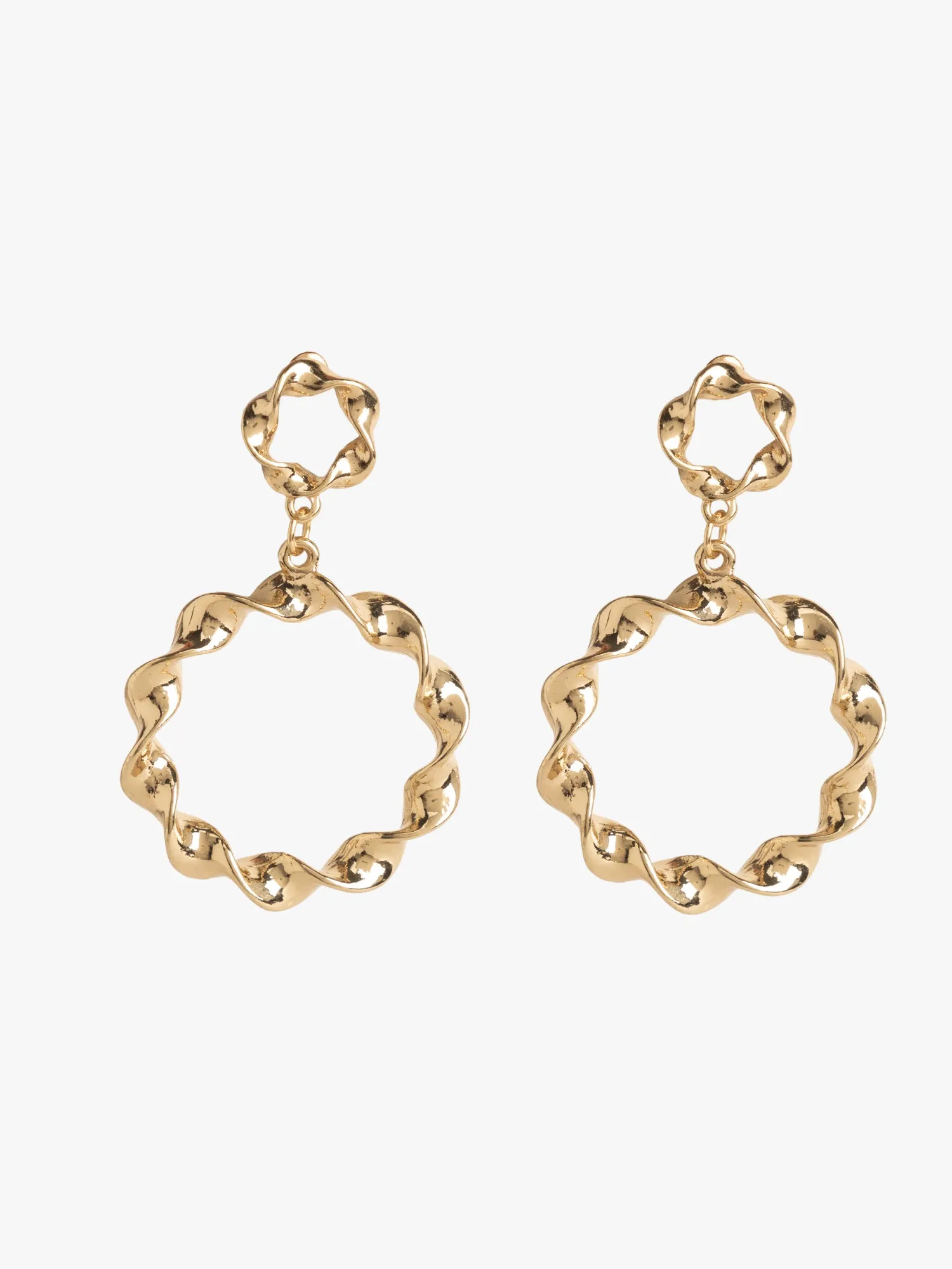 Metallic Hoop Earrings