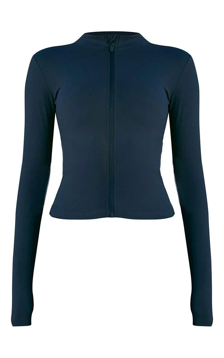 Midnight Blue Basic Sculpt Jacket