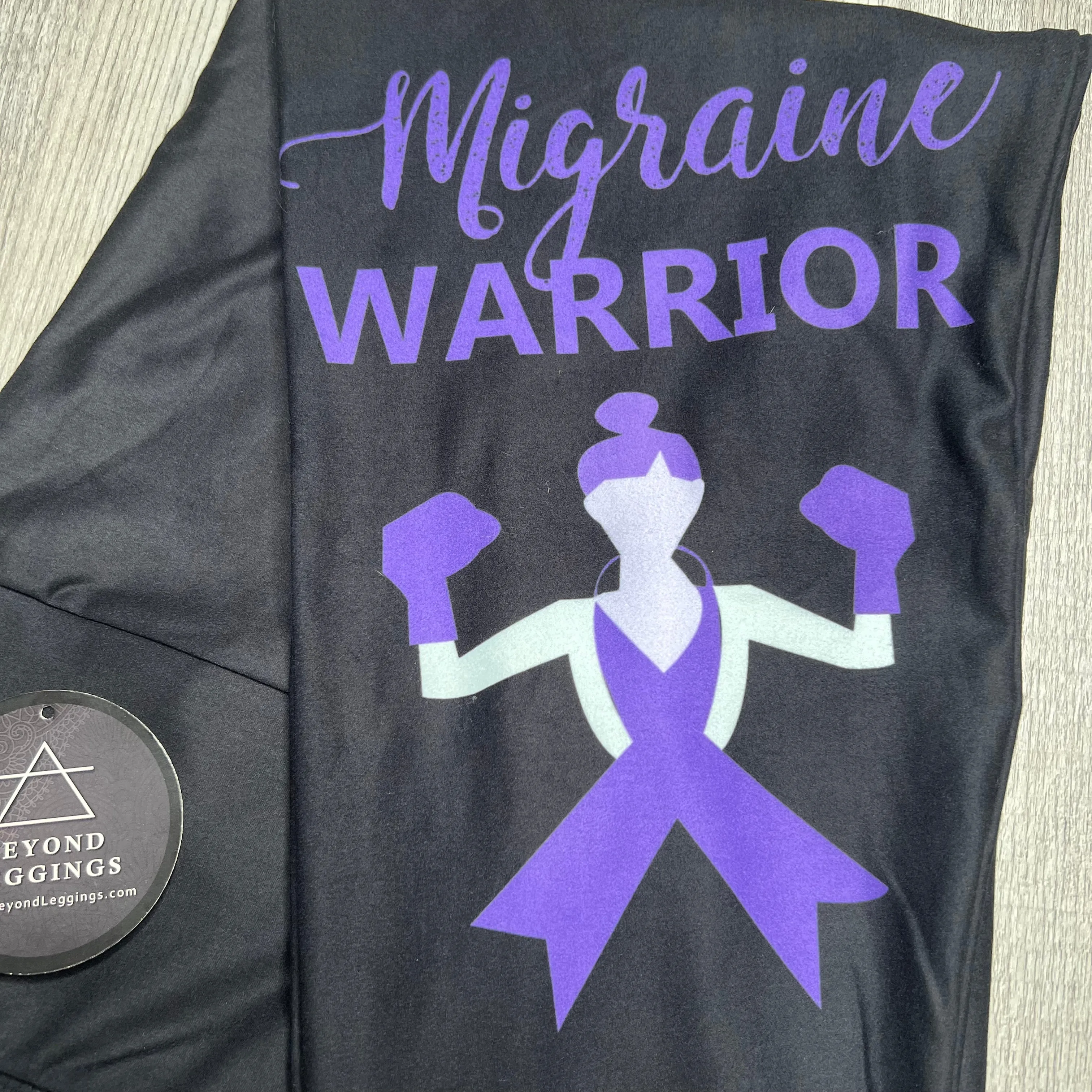 Migraine Warrior Awareness Print Soft Leggings