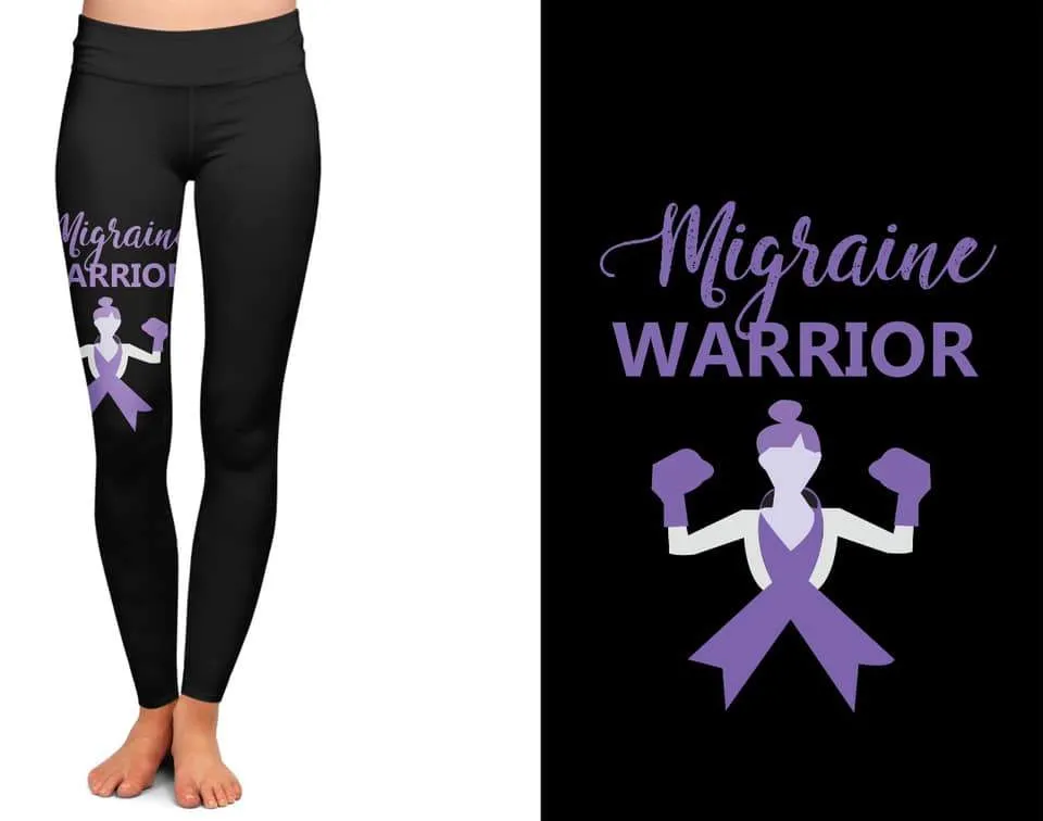 Migraine Warrior Awareness Print Soft Leggings