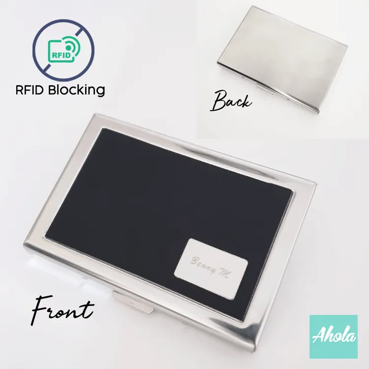 Personalized RFID Blocking Metal Card Holder