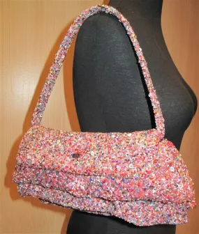 Colorful Beaded Satchel Bag