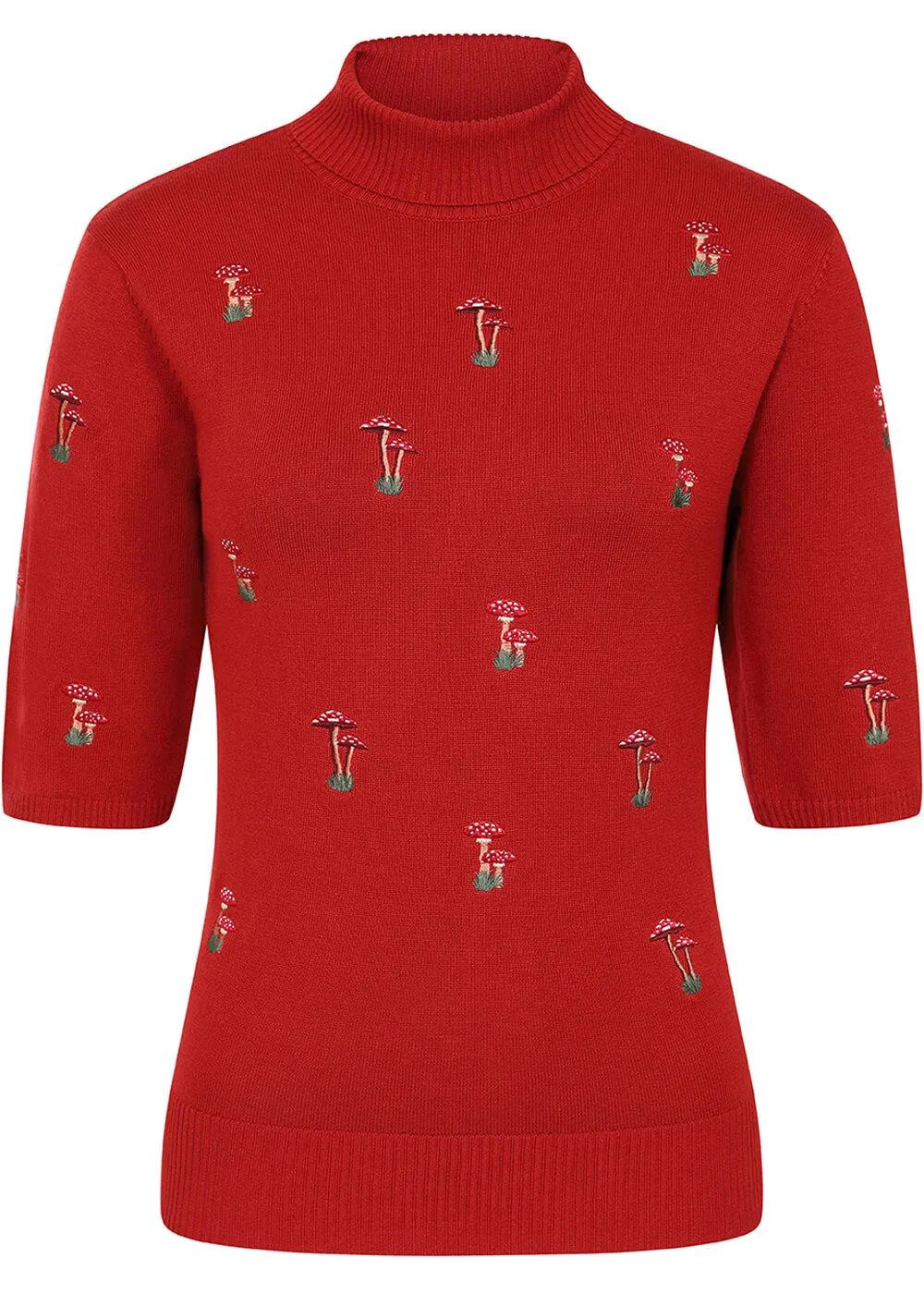 Red 40's Mushroom Dreams Jumper by Banned