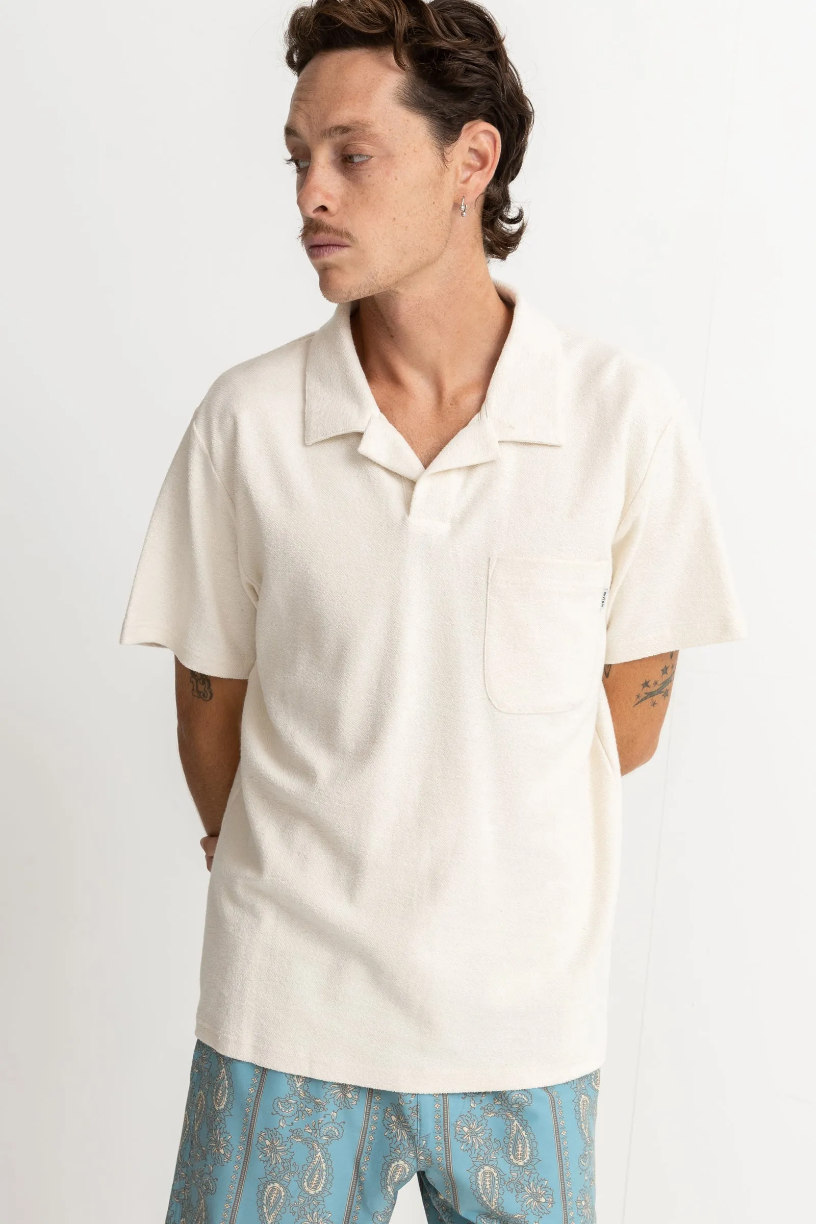 Classic Vintage Terry Polo in Natural