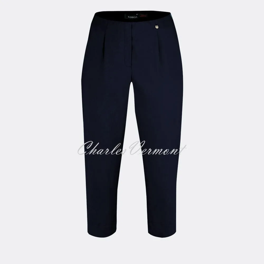 Robell Marie 07 Capri Trouser in Navy