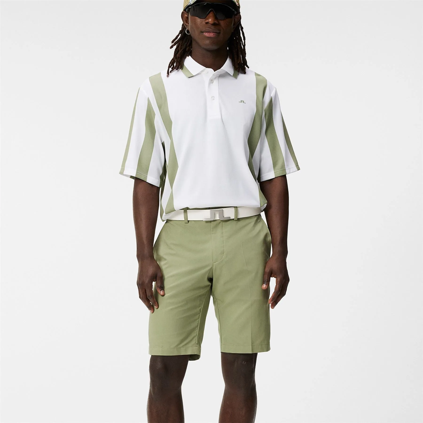 Oil Green Poly Stretch Golf Shorts SS24 by Somle