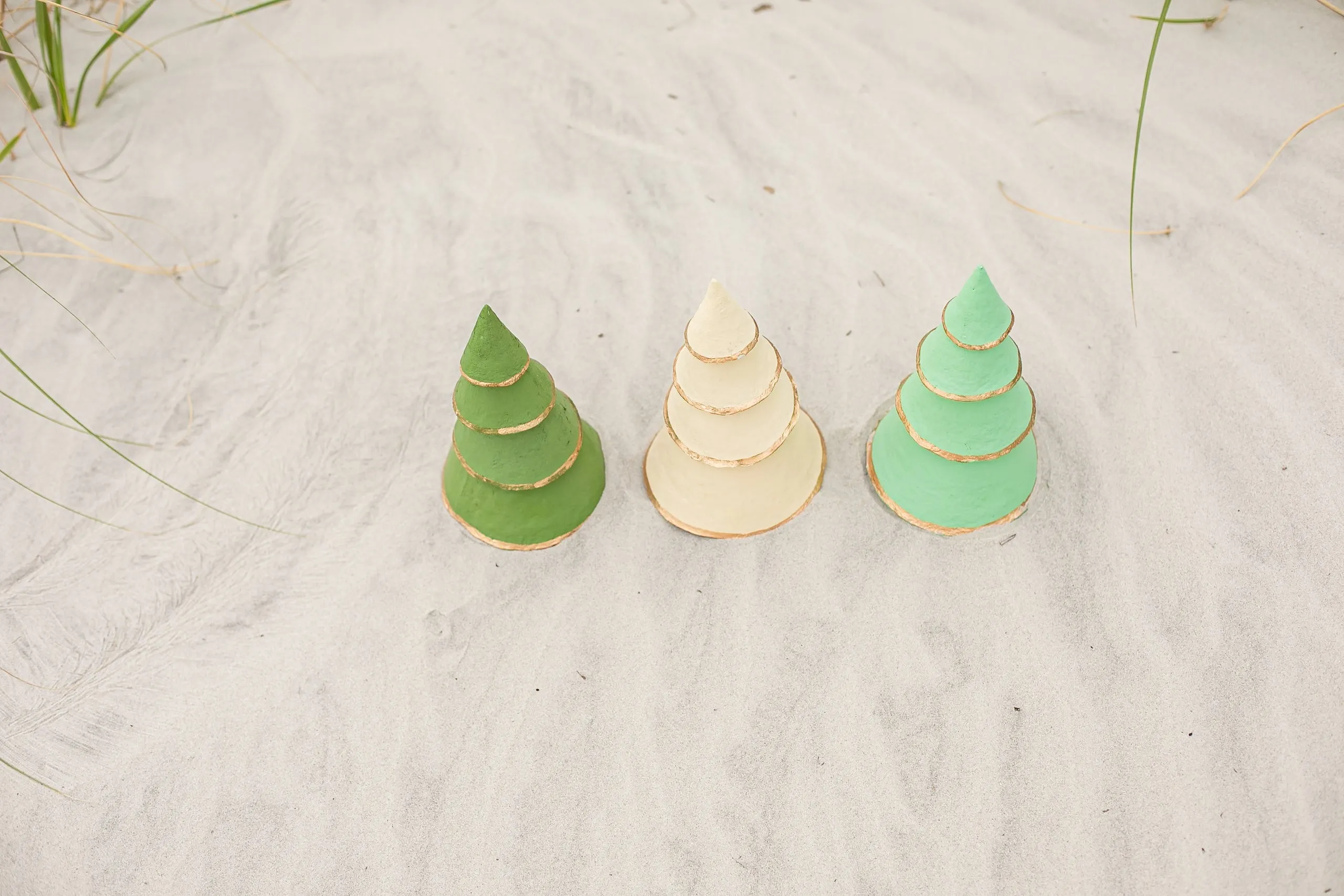 Paper Mache Christmas Tree Olive