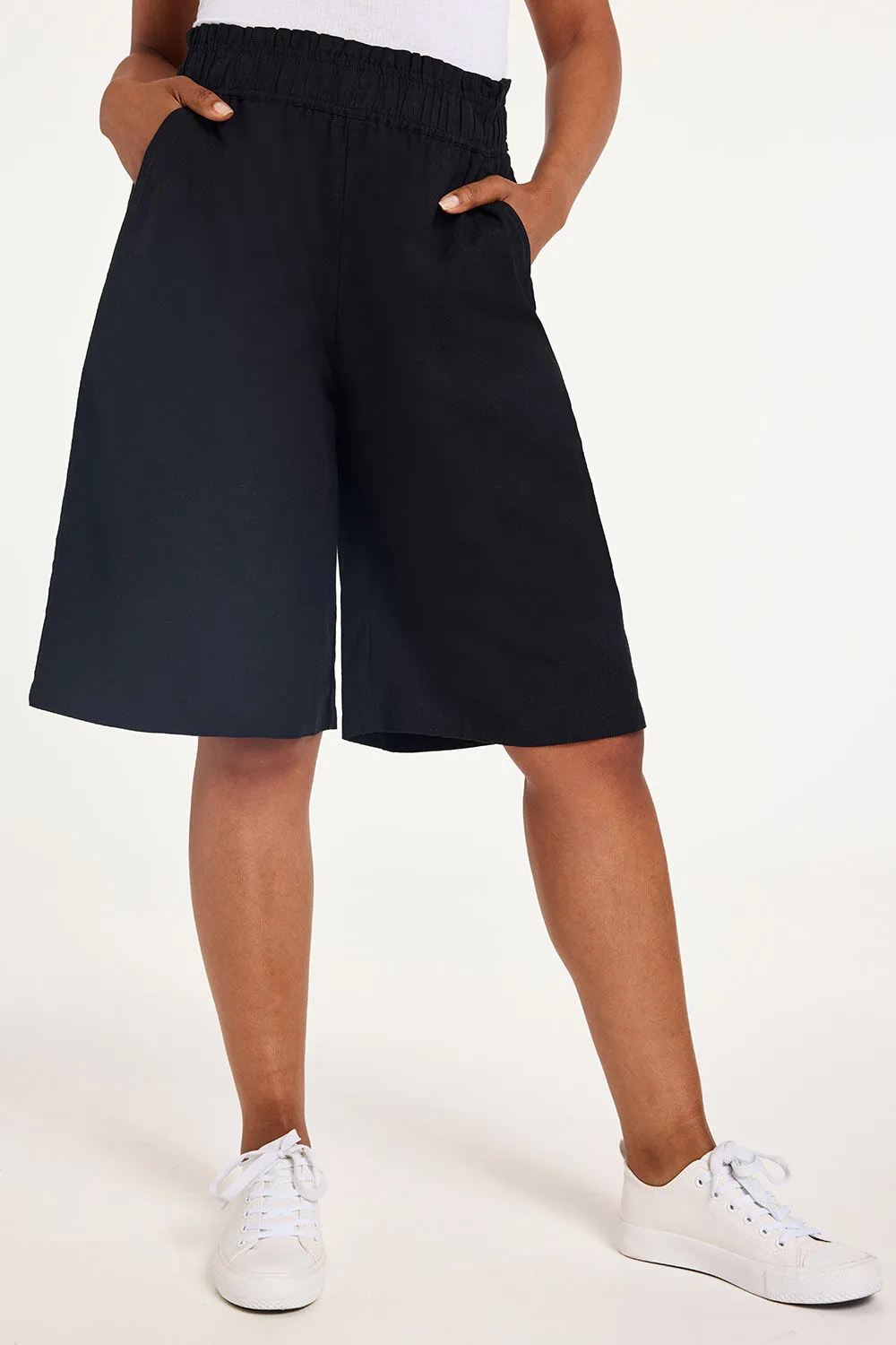 Paperbag Linen Shorts Waist