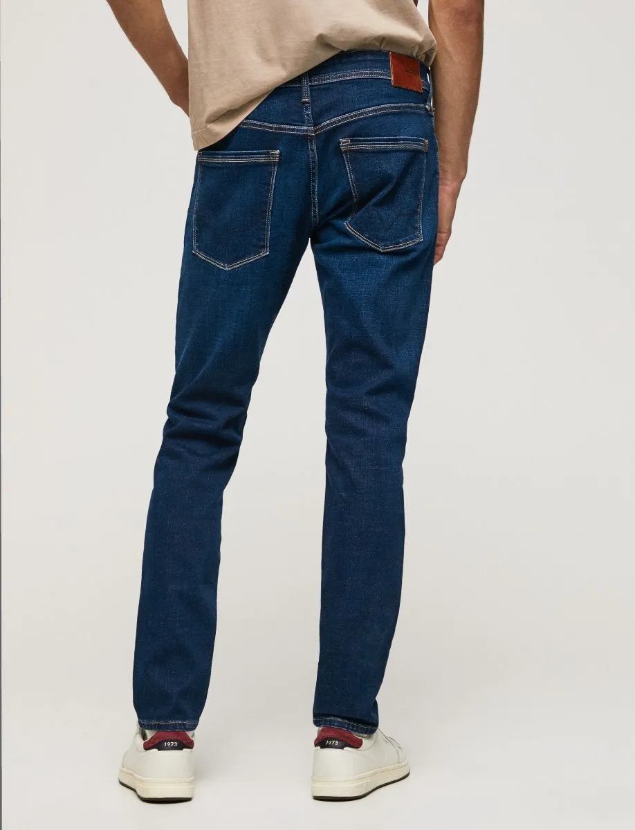 Pepe Jeans Blue Taper Fit Regular Waist Denim Jeans Stanley VX2