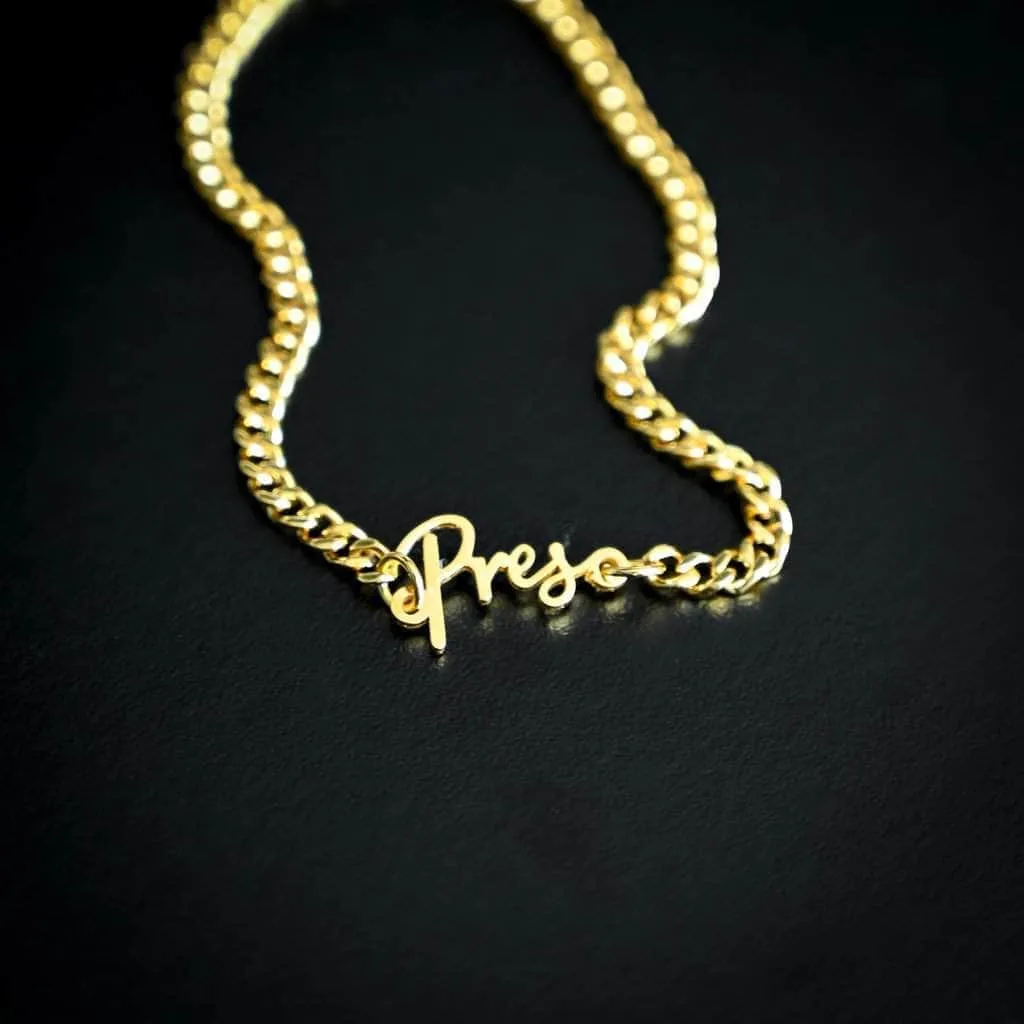 Customized Cuban Link Name Anklet