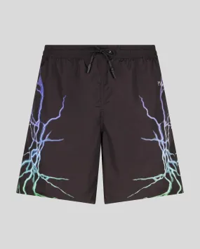 Black Thunder Purple and Green PHOBIA Swim Boxer