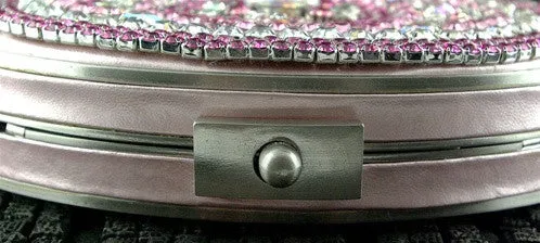 Pink Clutch with Swarovski Crystals by MooRoo