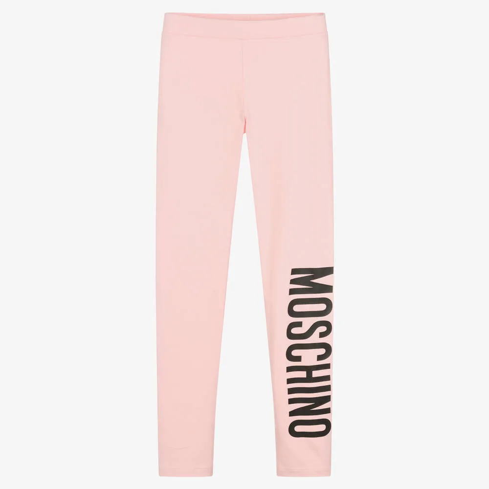 Pink Logo Teen Girls Leggings