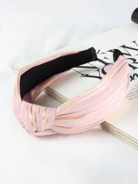 Pink Striped Hairband