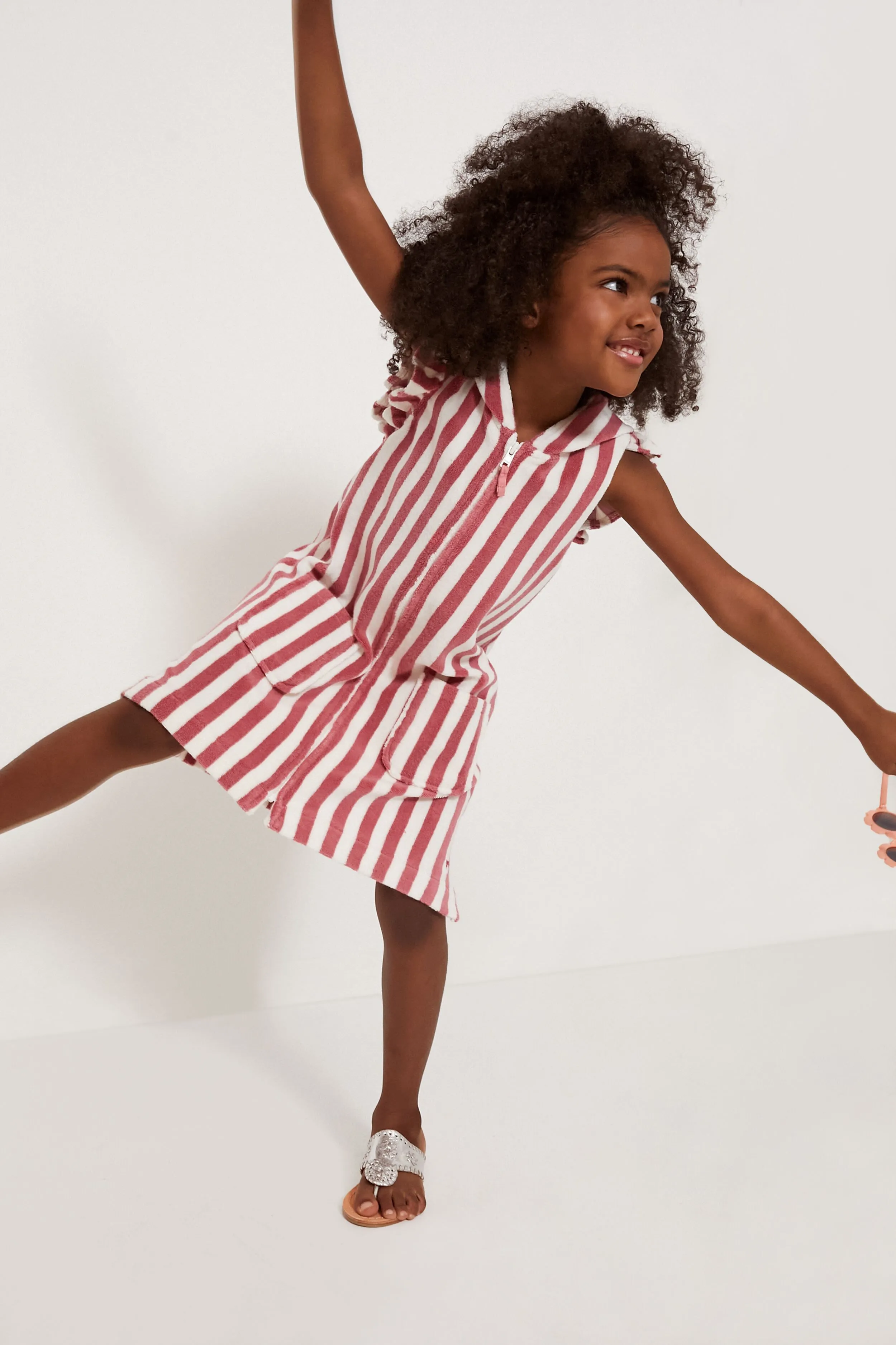 Pink Stripe Terry Coverup