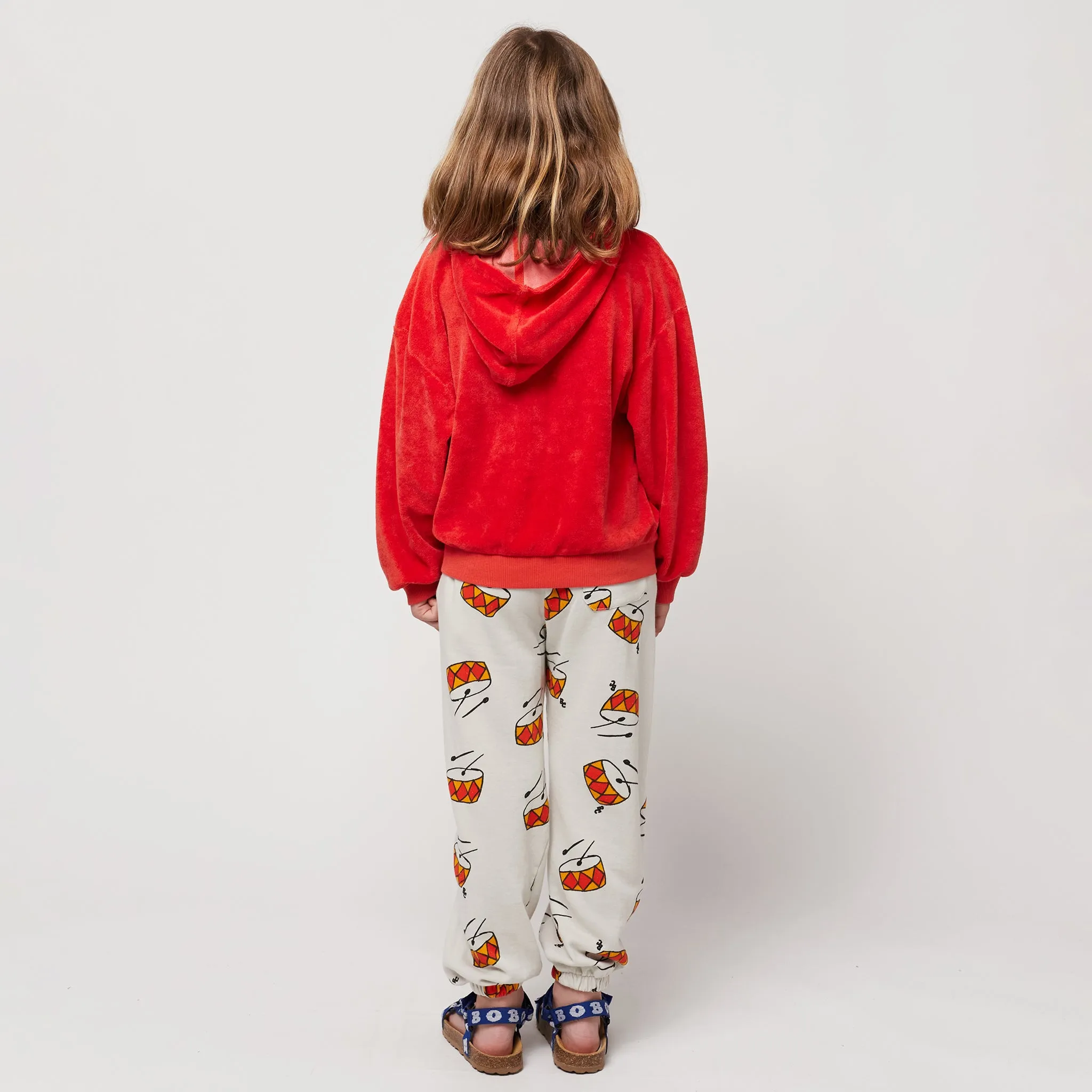 Grey All Over Play The Drums Sweatpants for Children by Bobo Choses