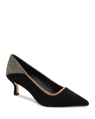 Pointed Toe Kitten Heel Pumps