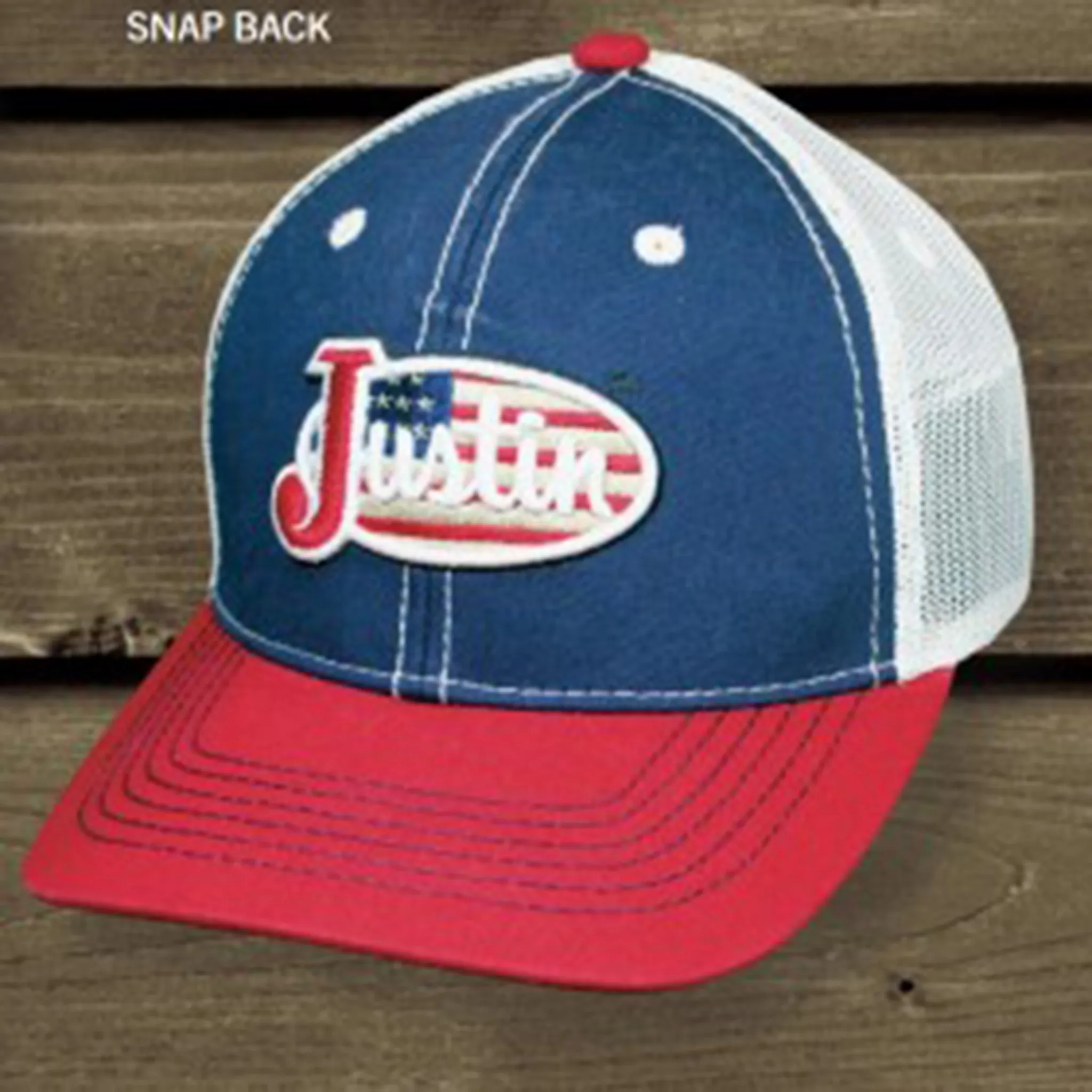 Navy & Red Flag Logo Cap