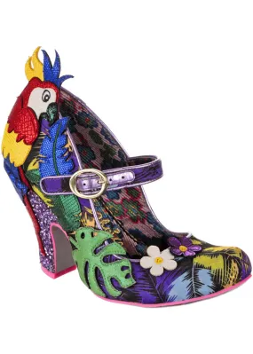 Irregular Choice Parrot Paradise Pumps in Purple