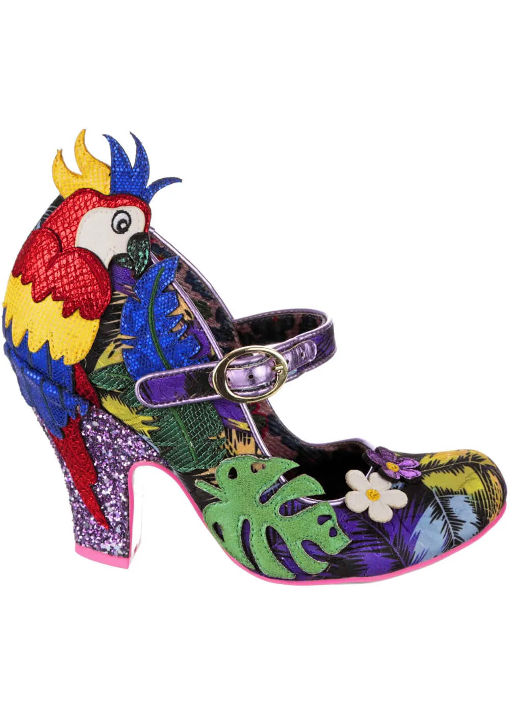 Irregular Choice Parrot Paradise Pumps in Purple