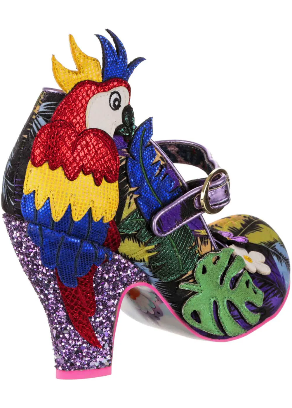 Irregular Choice Parrot Paradise Pumps in Purple